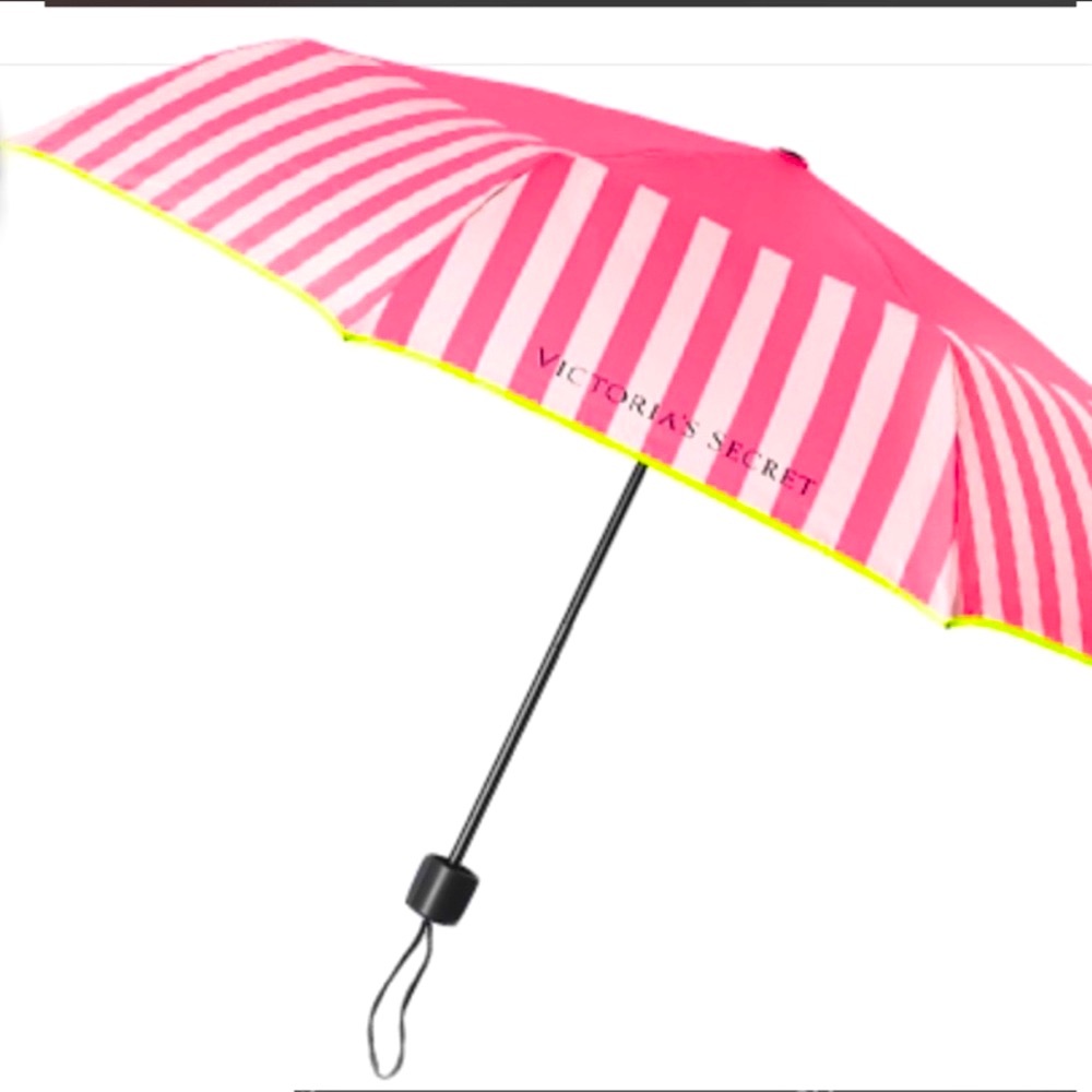 Victoria's Secret pink striped umbrella Victoria’s Secret umbrella pink umbrella
